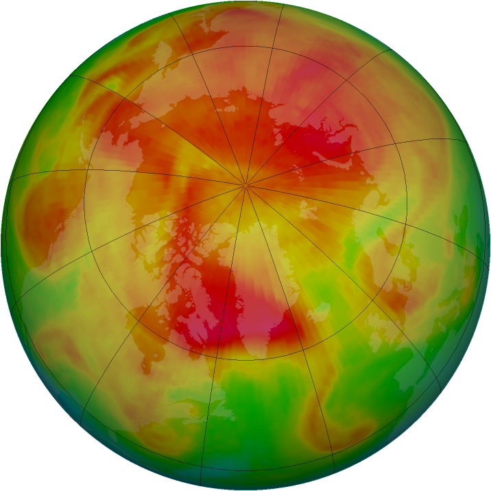 Arctic ozone map for 07 April 1984